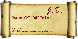 Jancsó Dániel névjegykártya